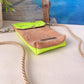 Handytasche *Vögel* Kupfer/Neon Gelb/Kork Hellbraun