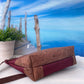 Schultertasche 1 *Anker* Kupfer/Bordeaux/Kork Braun Bronze