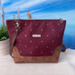 Schultertasche 1 *Anker* Kupfer/Bordeaux/Kork Braun Bronze