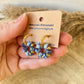Ohrhänger Edelstahl -Beads Dunkelblau/Gold-