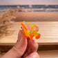 Haarklammer klein -Fisch Gelb/Orange-