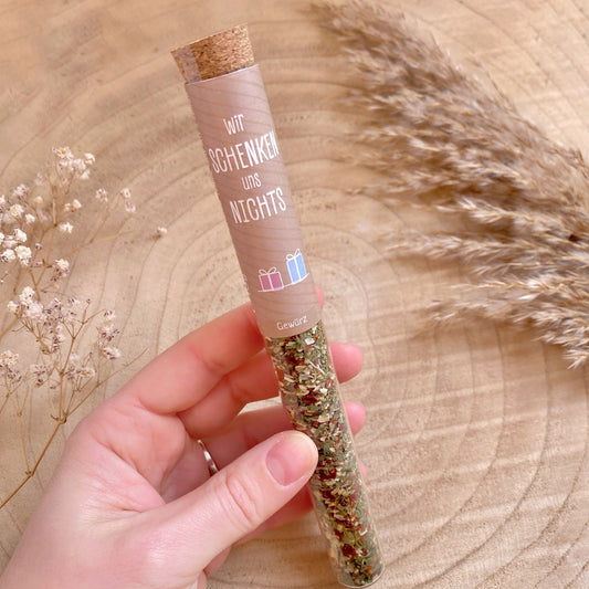 Gewürz im Reagenzglas -Wir schenken uns nichts-