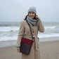 Umhängetasche Sperling Classic *Bordeaux/Kork Braun*