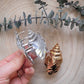 Haarklammer Muschel -Metallic-