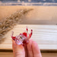 Haarklammer klein Blume -Rubin-