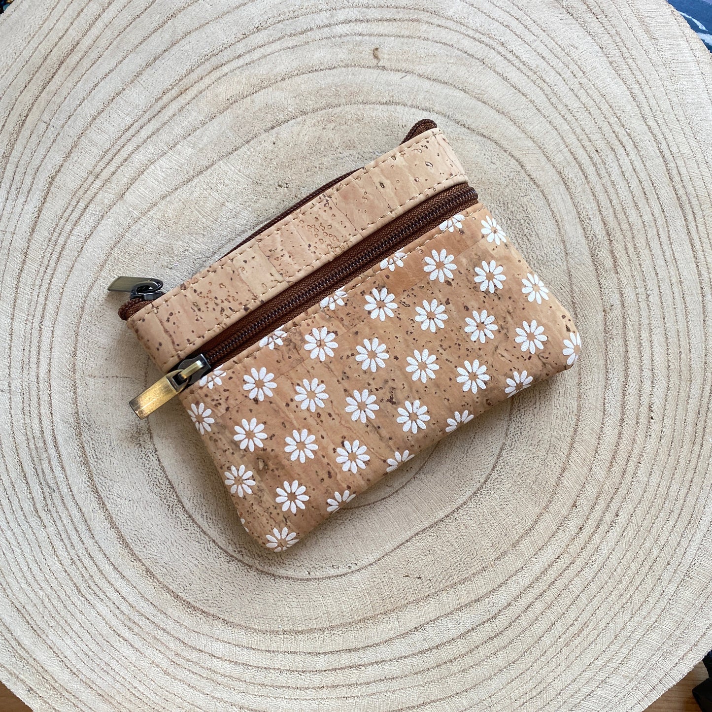 Schlüsseltasche Kork -Gänseblümchen-