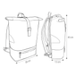 Rucksack Sperling Rolltop Daily *Kiwi/Kork Hellbraun*