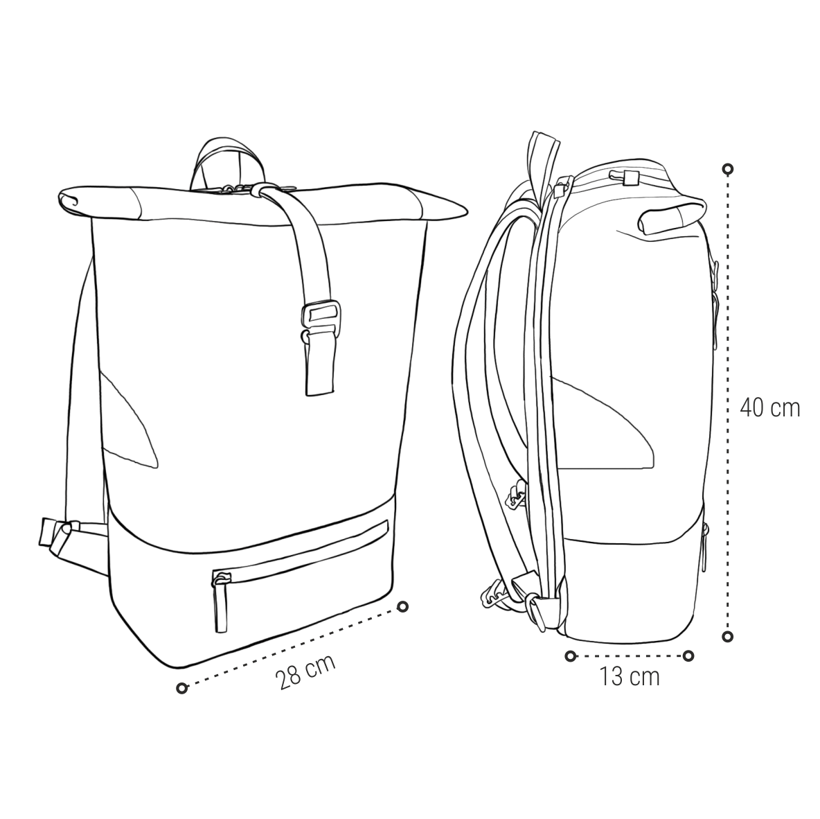 Rucksack Sperling Rolltop Daily *Kiwi/Kork Hellbraun*
