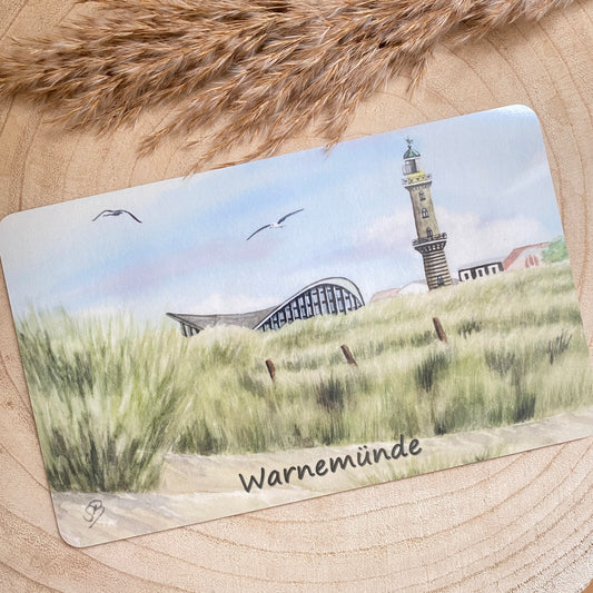 Frühstücksbrettchen -Warnemünde/Düne Grün Q-