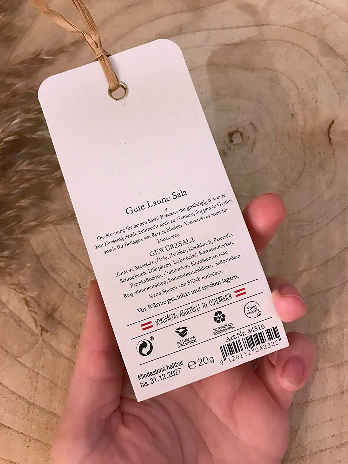 Gewürz Anhänger -Ich hab dir Glück gepflückt-