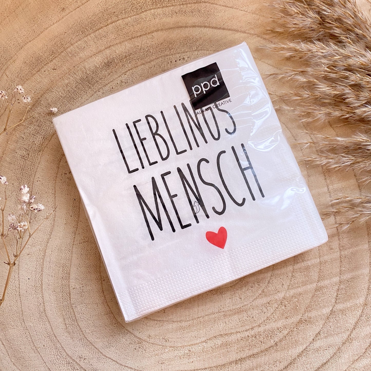 Servietten 25x25 cm -Lieblingsmensch-