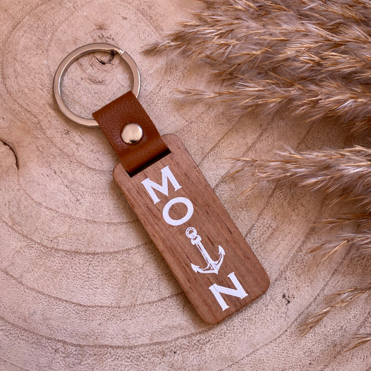 Schlüsselanhänger Holz -Moin-
