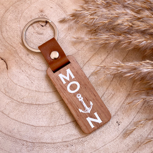Schlüsselanhänger Holz -Moin-