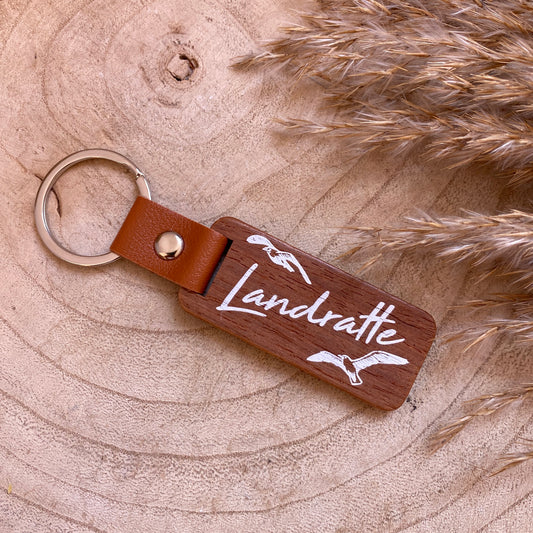 Schlüsselanhänger Holz -Landratte-