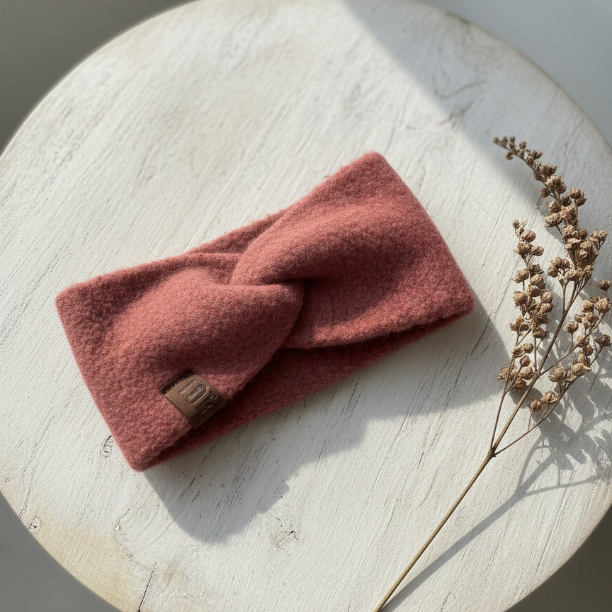 Stirnband Uni -Altrosa-