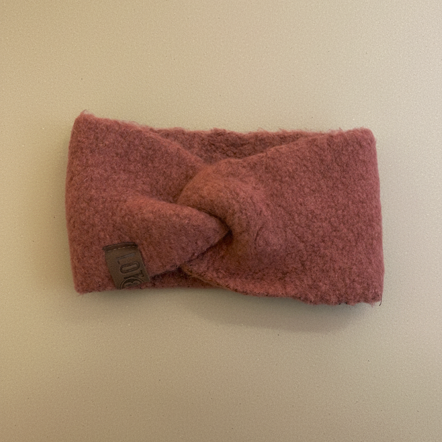 Stirnband Uni -Altrosa-