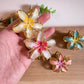 Haarklammer Flower -Metallic-