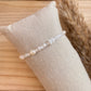 Armband elast. weiße Perlen