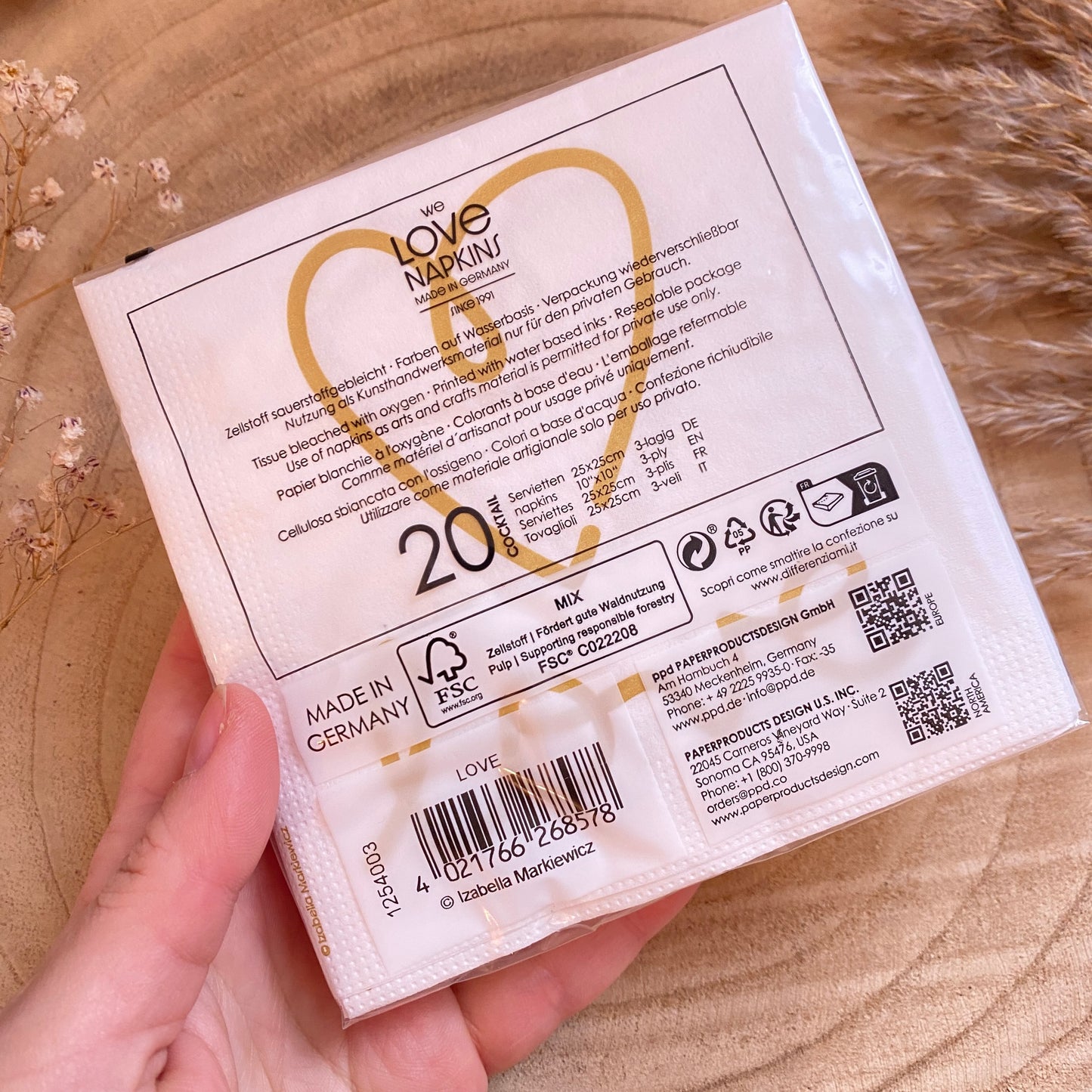 Servietten 25x25 cm -LOVE-