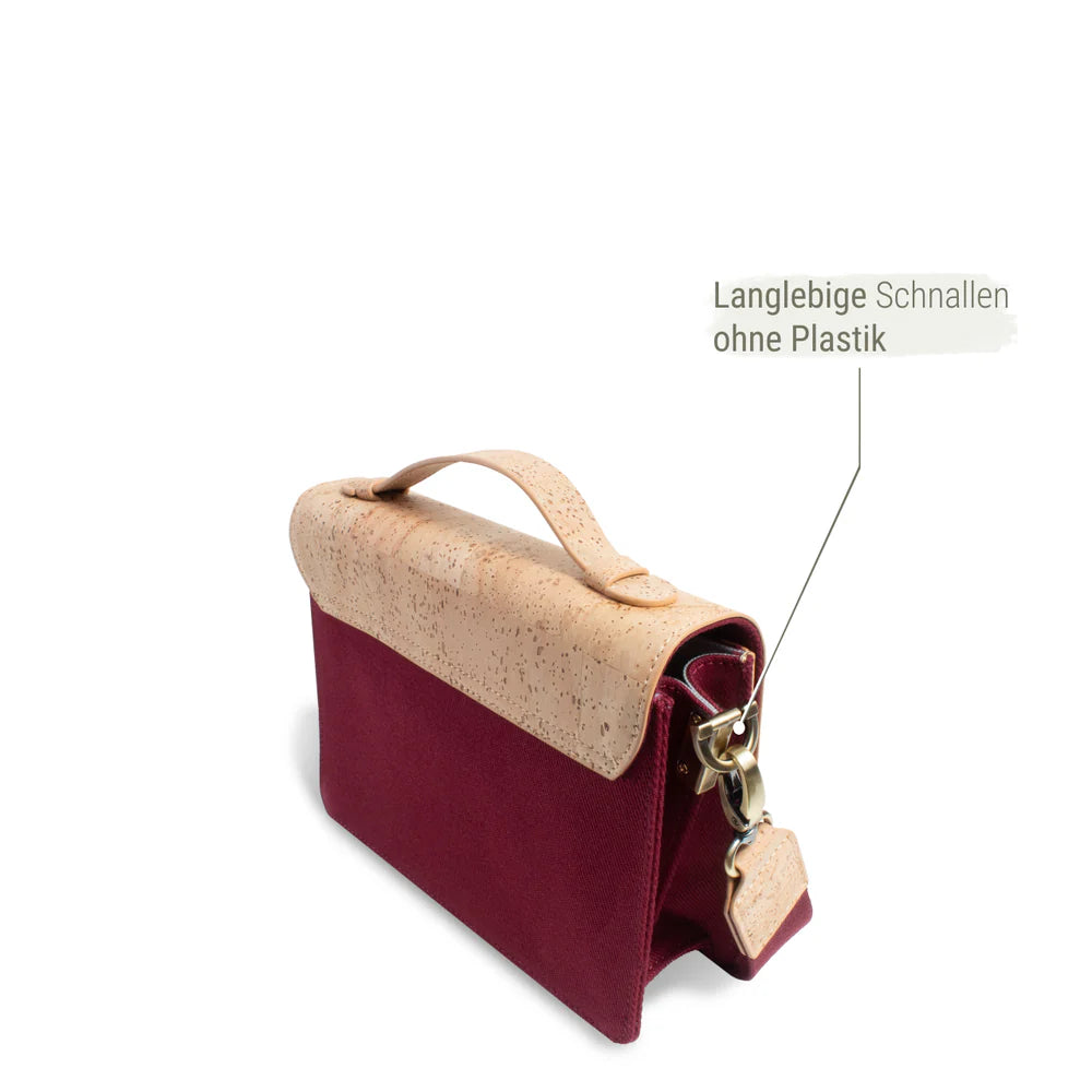 Handtasche Sperling Bonny *Bordeaux/Kork Hellbraun*