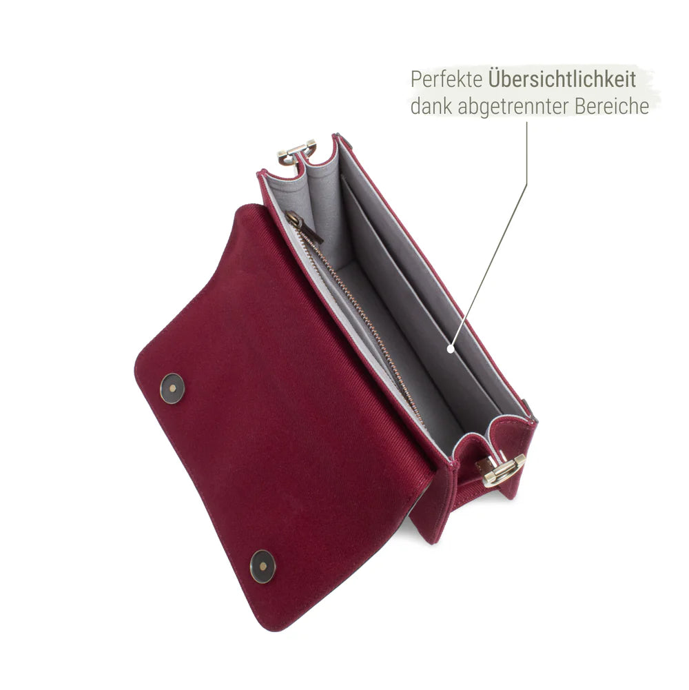 Handtasche Sperling Bonny *Bordeaux/Kork Hellbraun*