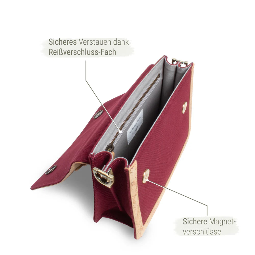 Handtasche Sperling Bonny *Bordeaux/Kork Hellbraun*