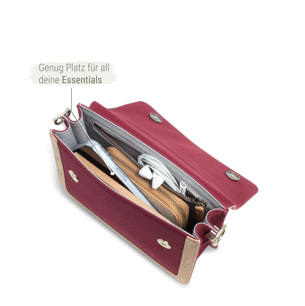 Handtasche Sperling Bonny *Bordeaux/Kork Hellbraun*