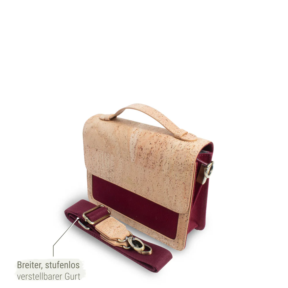 Handtasche Sperling Bonny *Bordeaux/Kork Hellbraun*