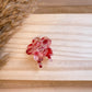 Haarklammer klein Blume -Rubin-