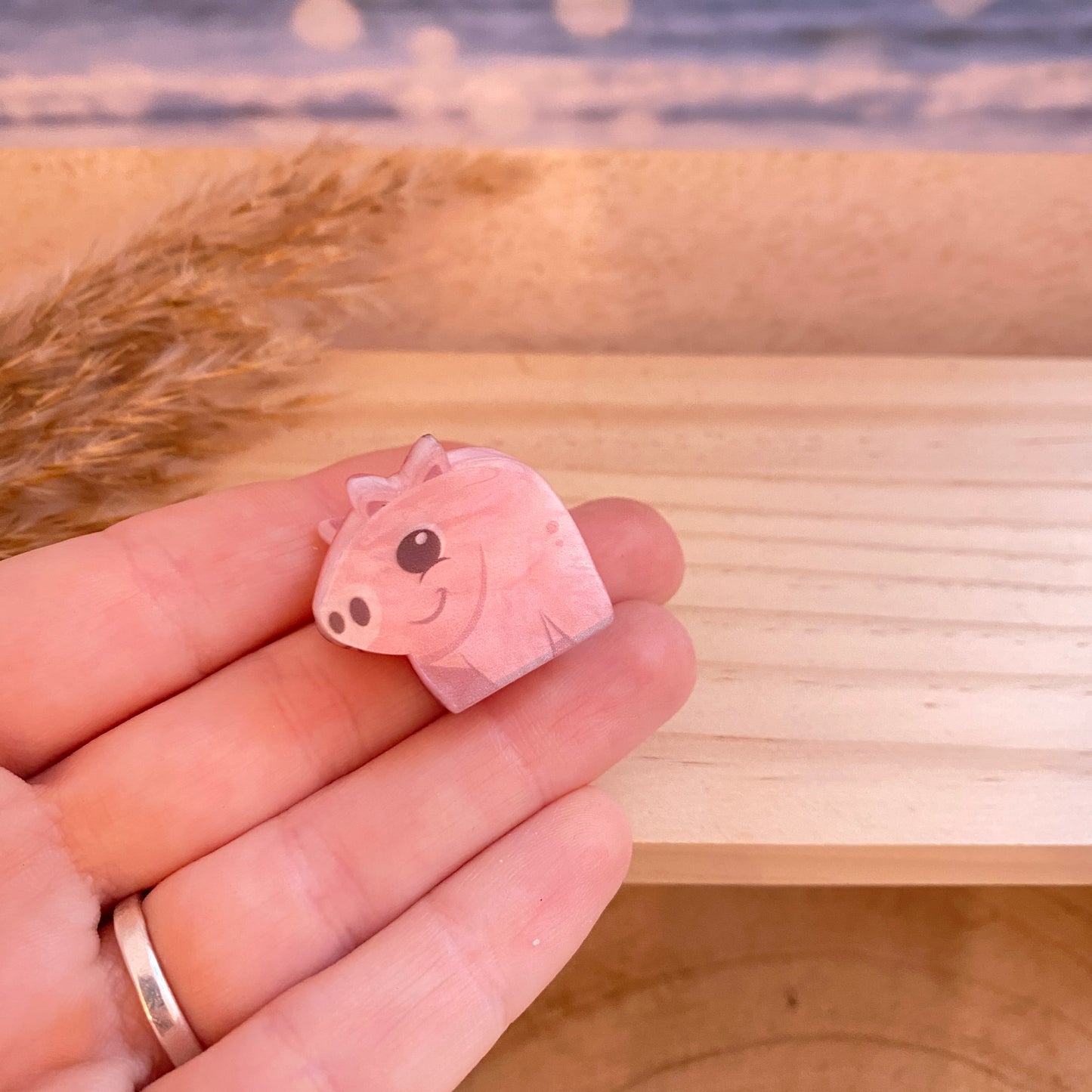 Haarklammer klein -Schwein-
