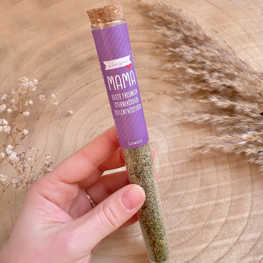 Gewürz im Reagenzglas -Herzens Mama-