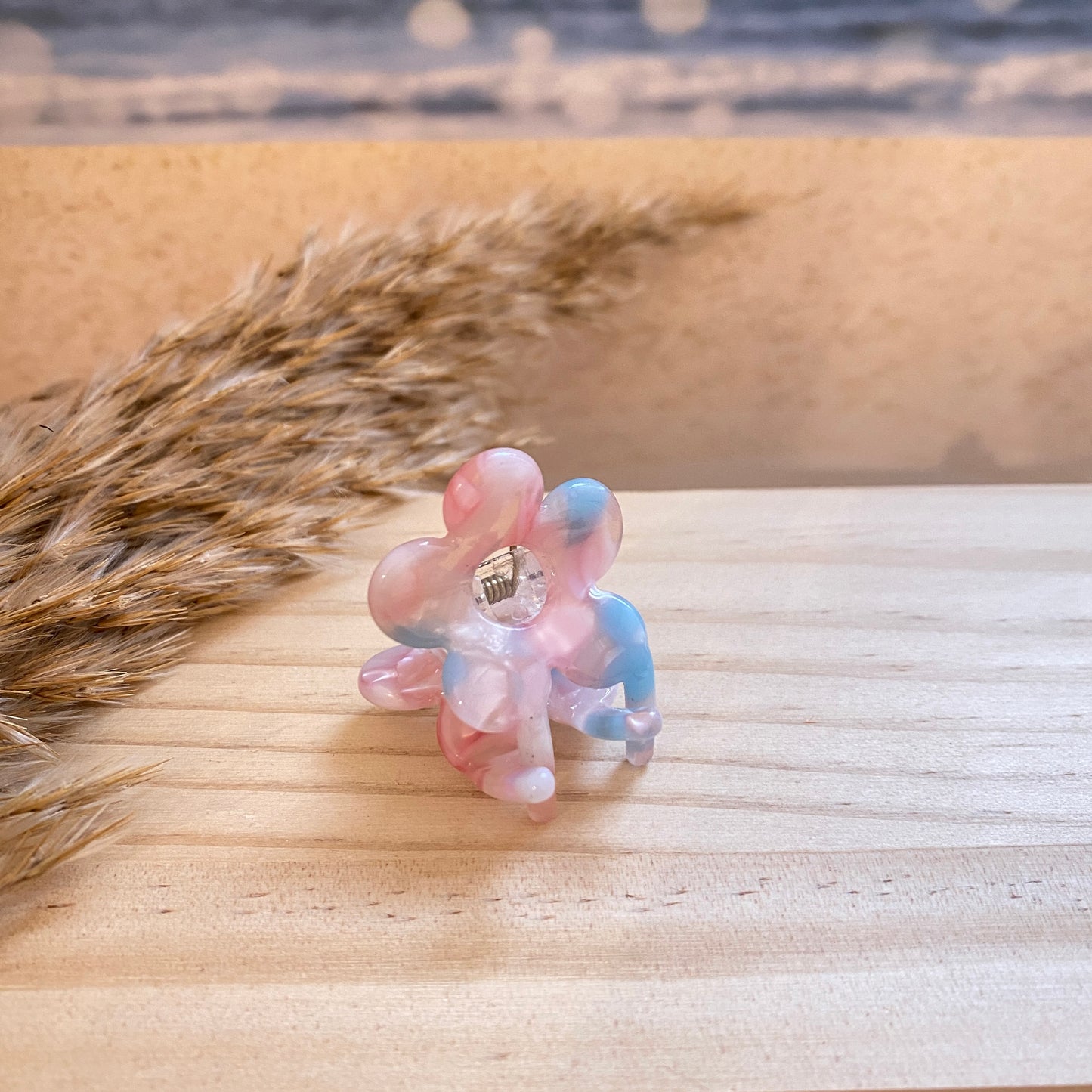 Haarklammer klein Blume -Samt-