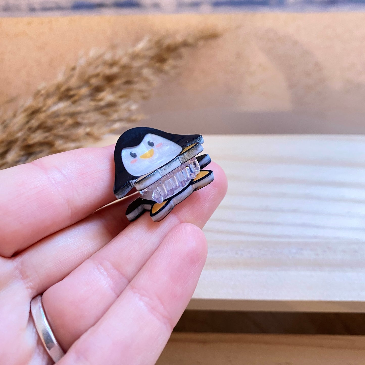 Haarklammer klein -Pinguin-