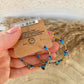 Ohrhänger Edelstahl -Glassbead Blau Creolen-