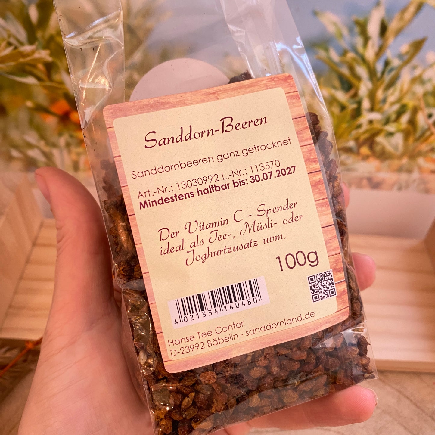 Sanddornbeeren ganz -getrocknet- 100g