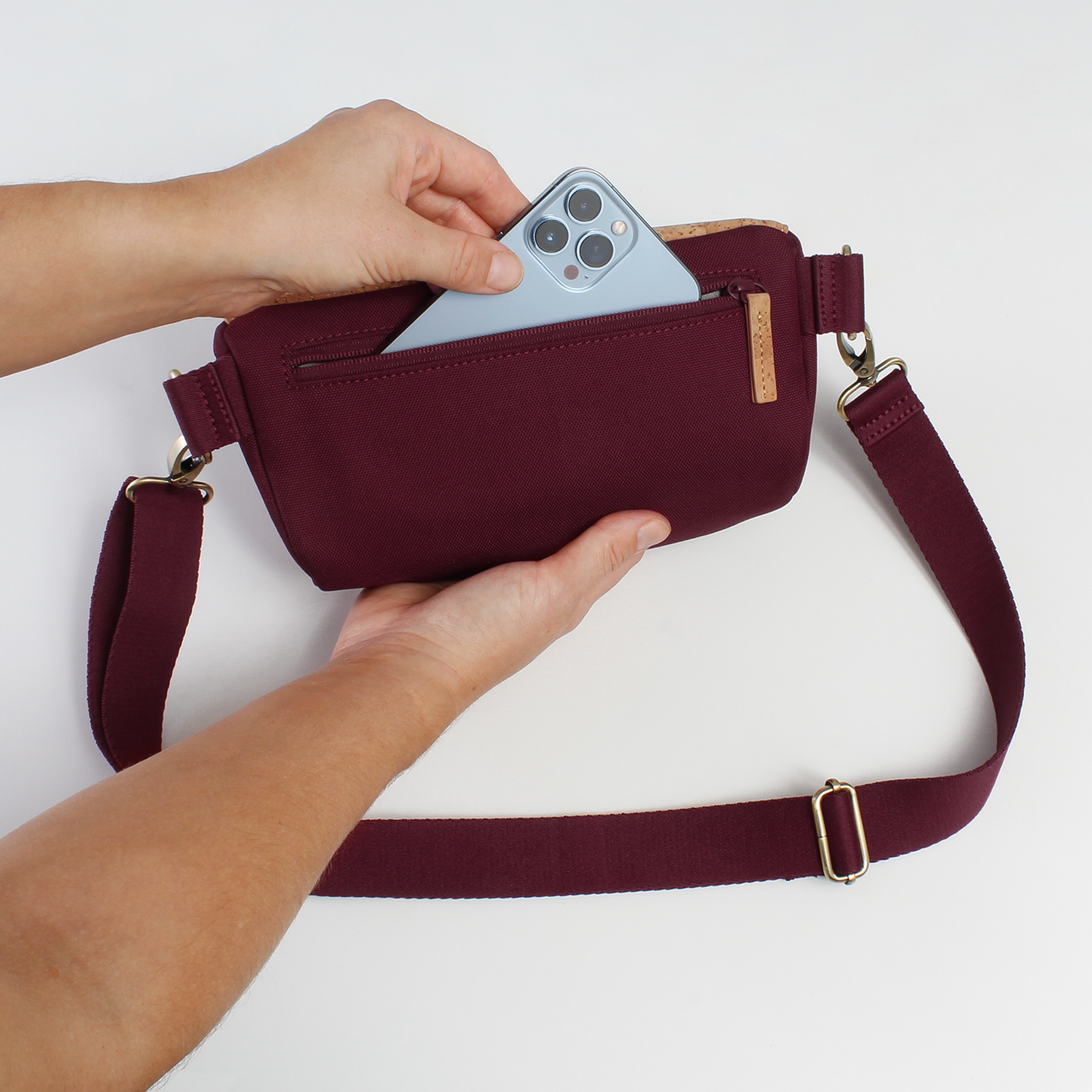 Bauchtasche Sperling Casual *Bordeaux/Kork Braun*