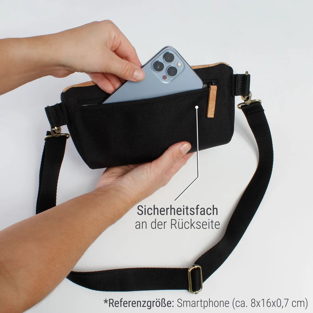 Bauchtasche Sperling Casual *Schwarz/Kork Hellbraun*