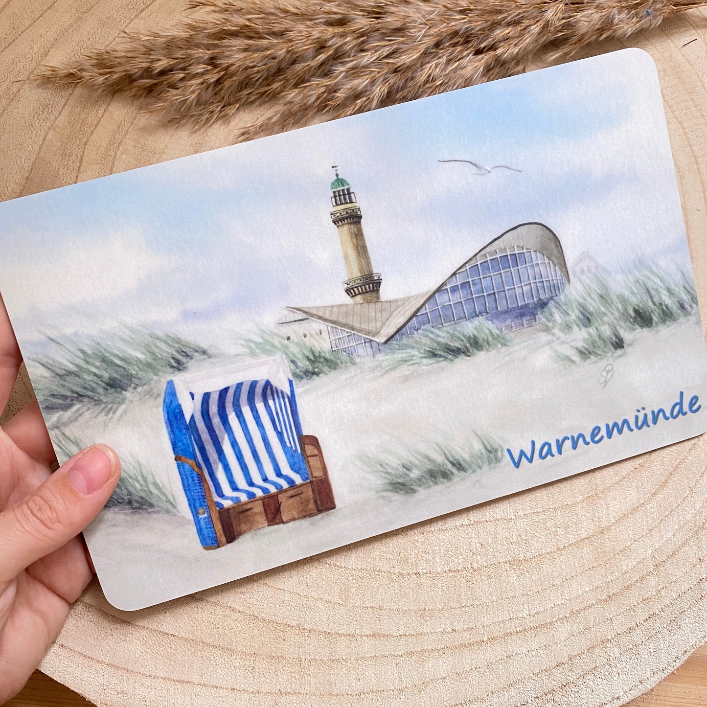 Frühstücksbrettchen -Warnemünde Strandkorb-