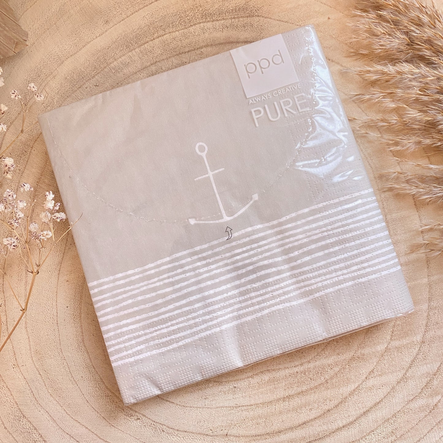 Servietten 33x33 cm -Anker Taupe-