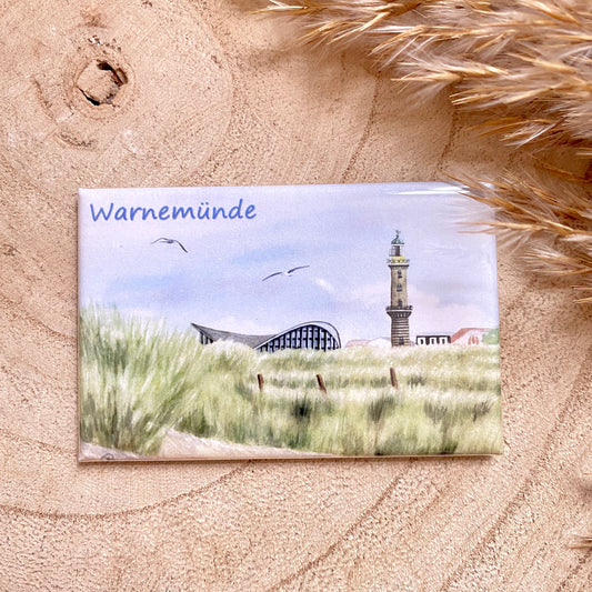 Magnet -Warnemünde/Düne Grün Q-