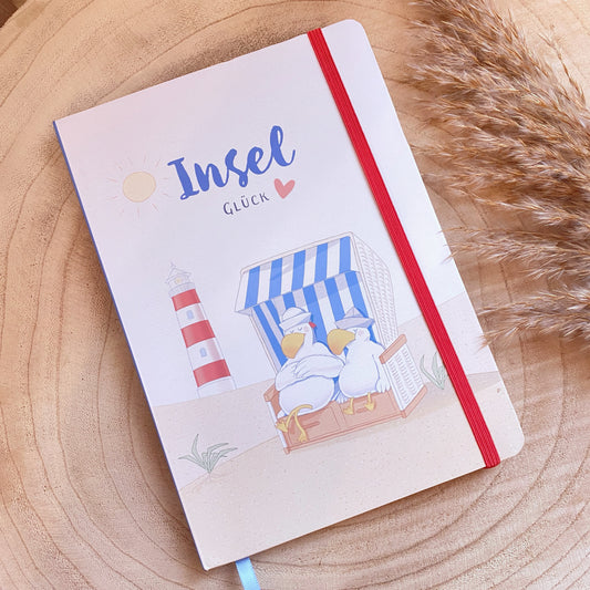 Notizbuch A5 -Insel Glück-