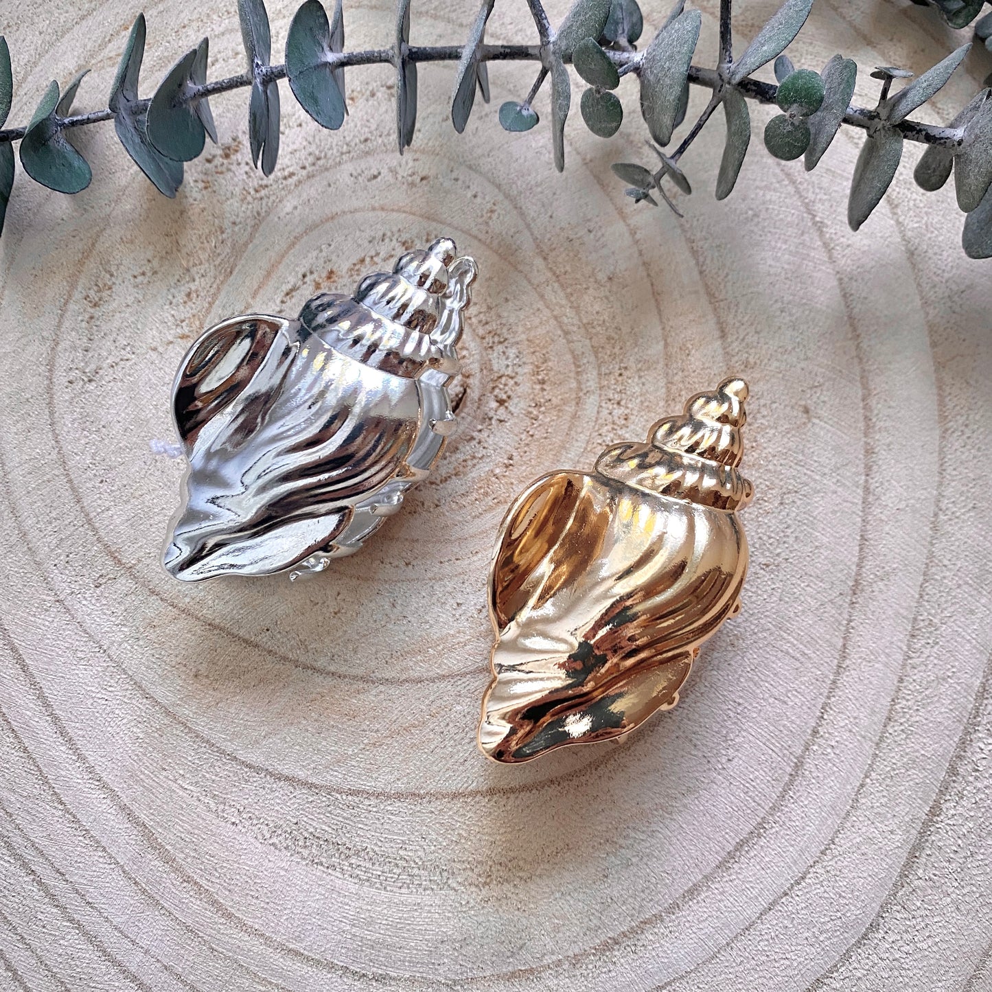 Haarklammer Muschel -Metallic-
