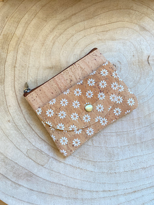 Schlüsseltasche Kork -Gänseblümchen-
