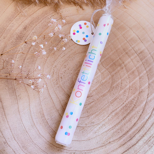 Kerze -Konfettilicht (buntdruck)-