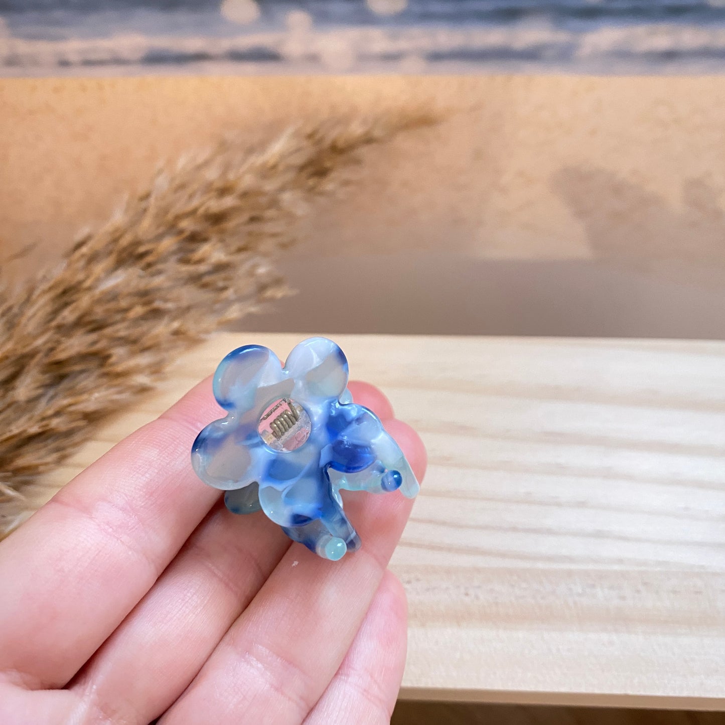 Haarklammer klein Blume -Ozean-