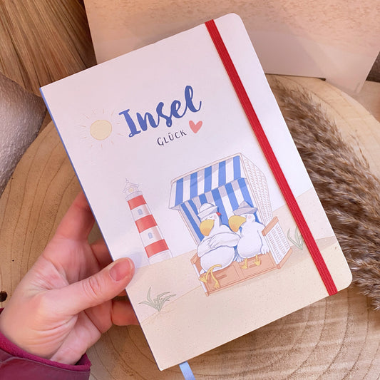Notizbuch A5 -Insel Glück-