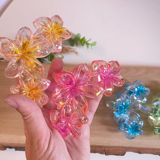 Haarklammer Flower -3er Verlauf-