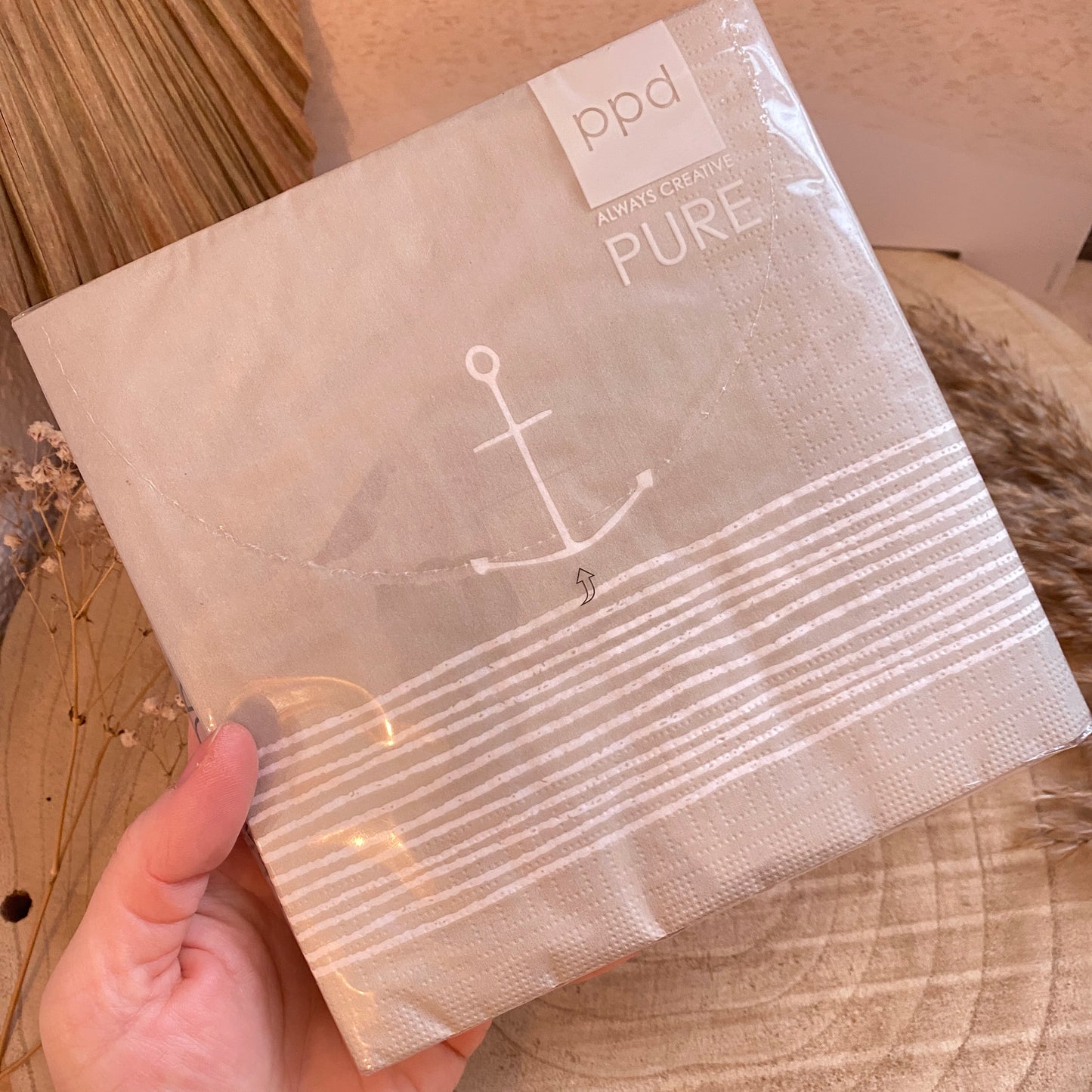 Servietten 33x33 cm -Anker Taupe-