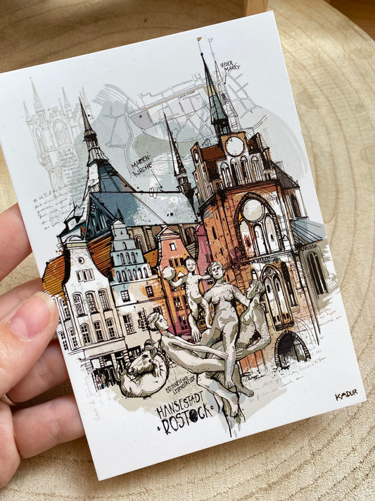 Karte A6 Kadur -Rostock Kröpi 122-