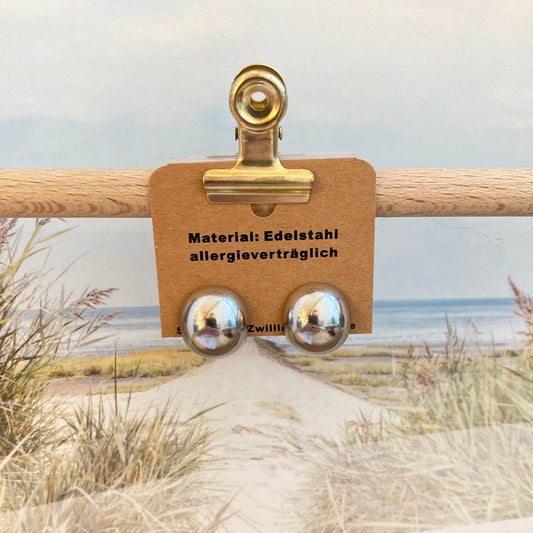 Ohrhänger Edelstahl -Kugel Silber-